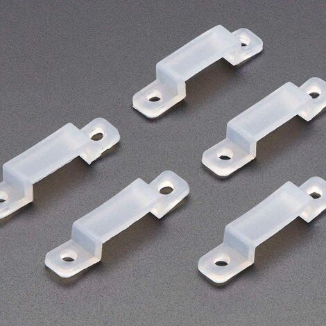 Lot De 10 Clips En Silicone + Vis Pour Fixation Ruban LED 10mm - Neuf Sous Emballage