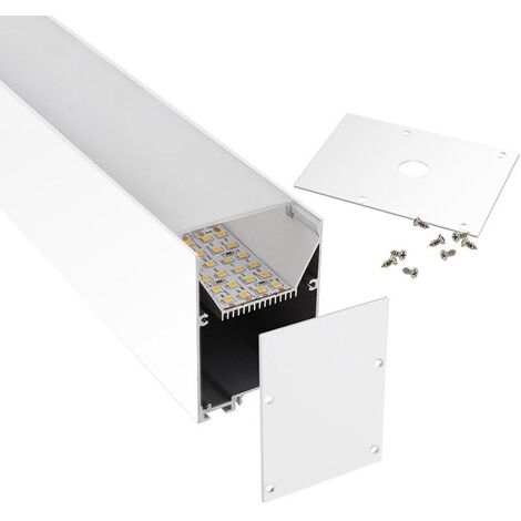 KIT - SERK profilé aluminium pour bandes LED, 1 mètre, blanc