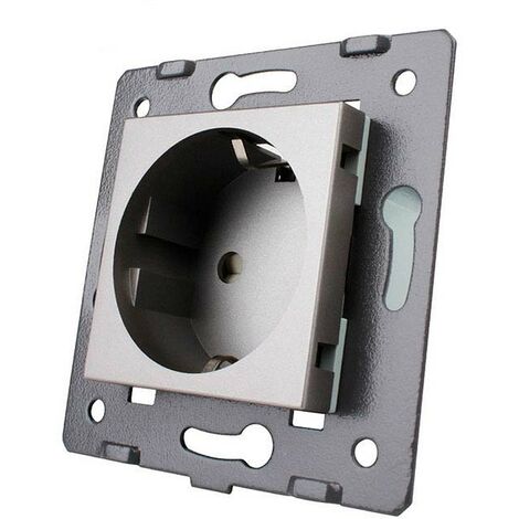 Montage encastré Prise Schuko EU 16A, gris