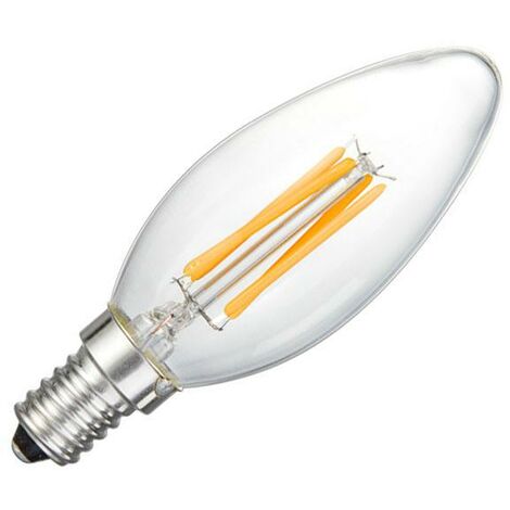 Lot de 10 ampoules LED E14 COB 4W, blanc chaud 2700K