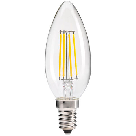 Lot de 10 ampoules LED E14 COB 4W, blanc chaud 2700K