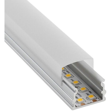 Profilé Aluminium Encastrable Pour Bande LED - 2 Mètres - Largeur 21,7 Mm, Hauteur 7 Mm - Finition Aluminium - 10