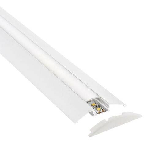 KIT - TREND profilé aluminium pour bandes LED, 1 mètre, blanc
