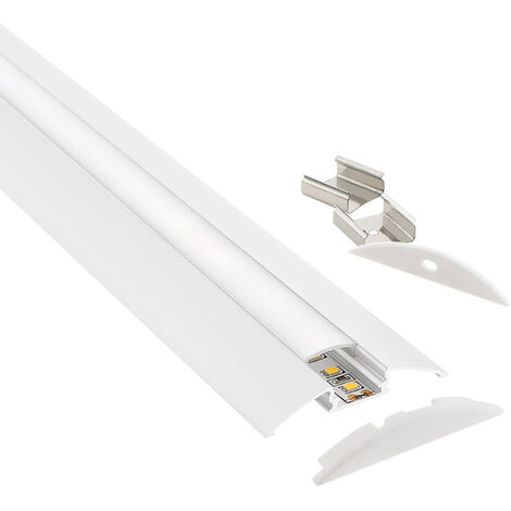 KIT - TREND profilé aluminium pour bandes LED, 1 mètre, blanc