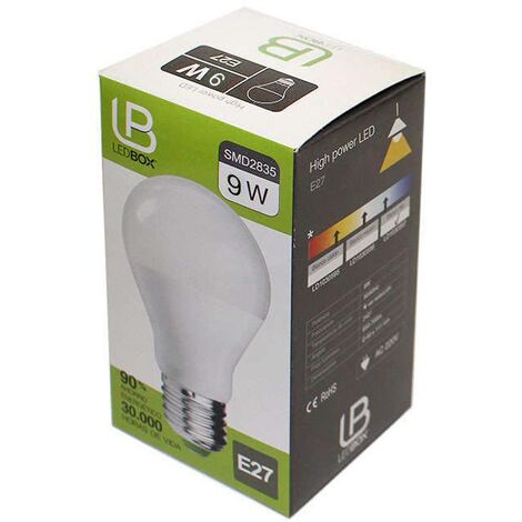 Ampoule LED E27, 240º, 9W, blanc neutre