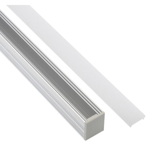 Profilé LED En Aluminium Anodisé 200 Cm Avec Cache à Clic Pour Bandes LED 16 Mm - Philips Hue Compatible