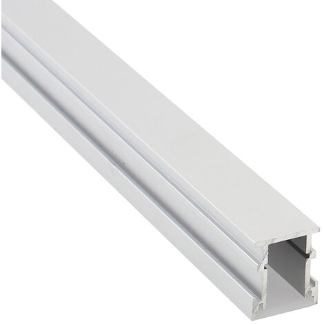 Profilé Aluminium Encastrable Pour Bande LED - 2 Mètres - Largeur 21,7 Mm, Hauteur 7 Mm - Finition Aluminium - 9