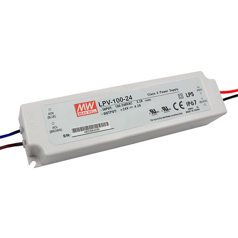 Meanwell Alimentation LED 24V, 100W, IP67