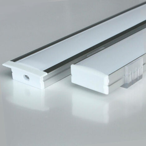 Profilé V-TAC Fixation Incluse Profilé Aluminium V-TAC Pour Bande LED – Longueur 2 M, Couvercle Opaque – Pour Bandes Jusqu'à 12,4 Mm De Large – Dissipation Chaleur, Fixation Incluse Profilé Linéaire Pour