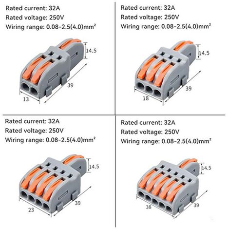 Connecteur rapide WAGO 1 à 3 fils 0,2-2,5mm2