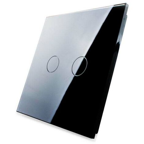 Face avant 1x verre noir, 2 boutons (1/5)