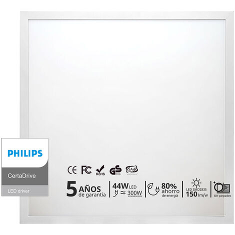 Lot de 10 dalles LED slim 60X60 cm - Driver Philips - 44W - UGR19