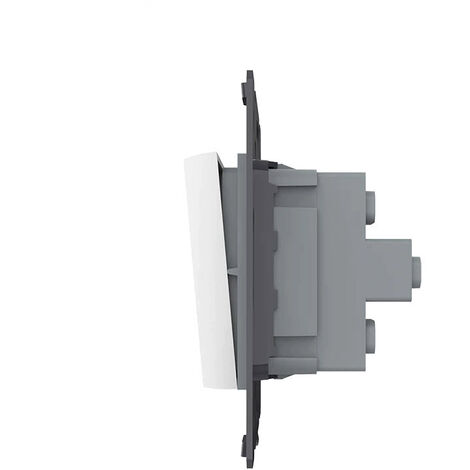 Bouton poussoir, blanc