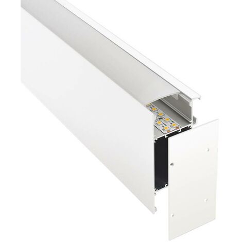 KIT - Profilé aluminium NewWALL pour bandes LED, 1 mètre, blanc