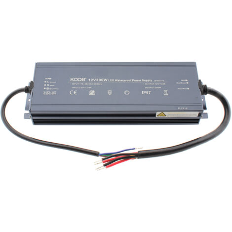 Alimentation LED étanche 12V 300W IP67 Pour Bandeaux LED - Marque LEDSONE