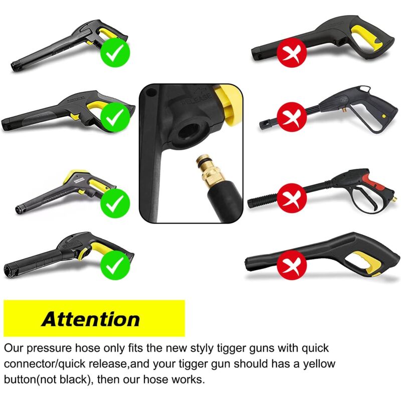 Tuyau De Nettoyage D'eau à Haute Pression Pour Black & Decker, 3m-8m