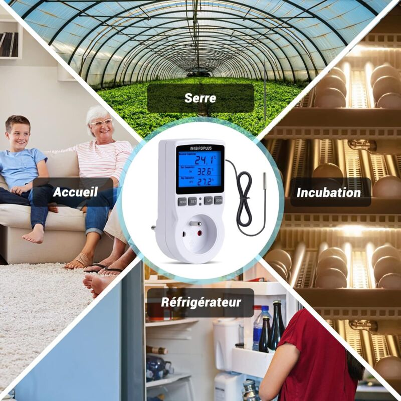 Prise thermostatique WiFi programmable avec capteur, Prise de contrôle