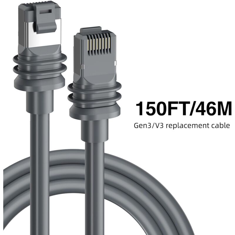 Câble Ethernet Pour Starlink Gen 2 - Longueur 10 M / 15,3 M / 23 M - Haute Vitesse Jusqu'à 1200 Mbps - 7
