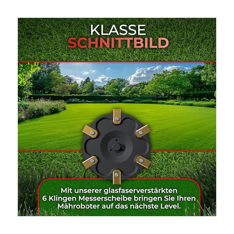 6 Lames + Disque Pour Tondeuse Robot Segway Navimow I105E/i108E/i110E – Amélioration Coupe, Silencieux - 2