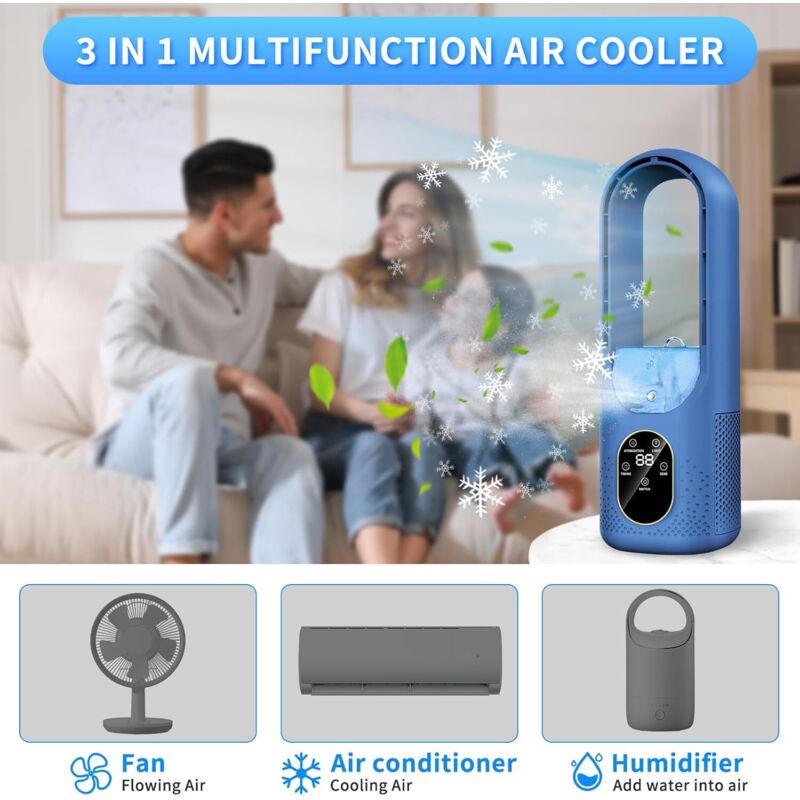 Climatiseur Mobile Portable 1000ml - Refroidisseur D'Air Avec Oscillation 90° Pour Maison Et Bureau