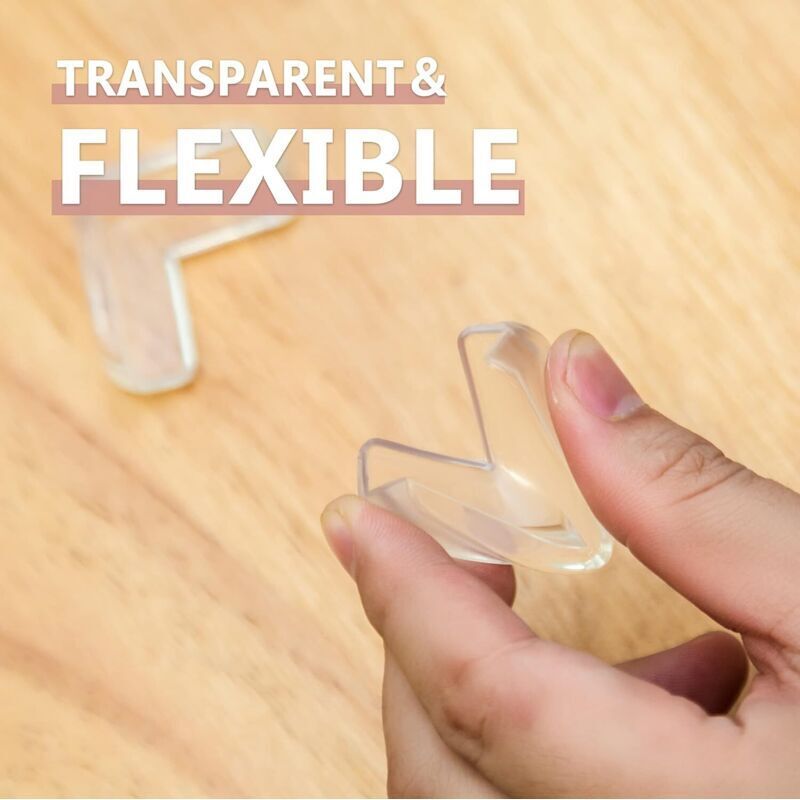 Protections D'Angle Transparents Pour Tables Et Meubles - Souples, Sans Résidus, Pour Enfants, Lot De 4, Épaisseurs 5 à 15mm - 4