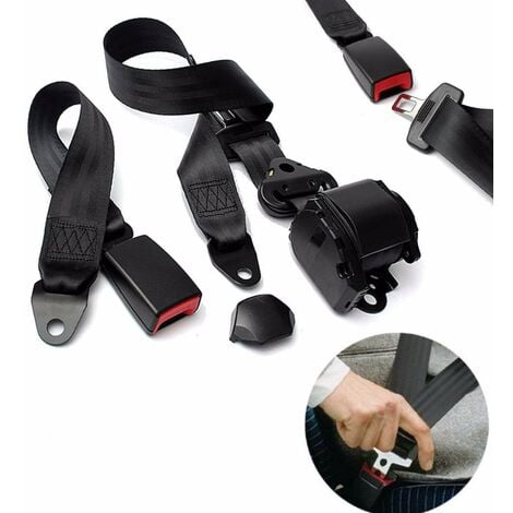 Rallonge de ceinture de sécurité, (languette en métal de 7/8'') Rallonges  de ceinture de sécurité de voiture, boucle de ceinture de sécurité,  extension de ceinture de sécurité pour sièges de sécurité pour