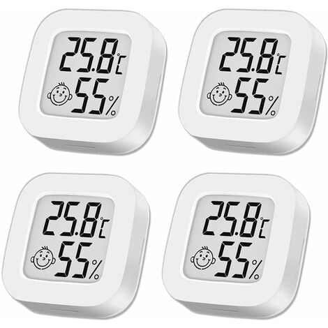 NCKIHRKK 6 Pièces Mini Thermomètre Hygromètre Intérieur, Haute Précision  Digital Thermometre Hygrometre Interieur, Thermomètre Maison pour Chambre