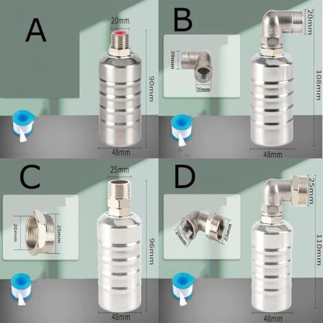 Vanne à Flotteur Automatique En Acier Inoxydable 304 - Pour Contrôle De Niveau D'eau