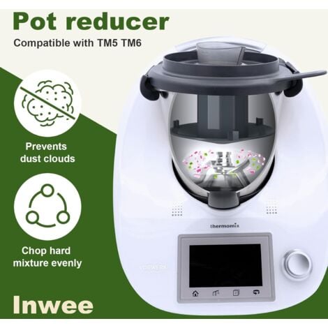Réducteur de Bol pour Thermomix, Séparateur de Bol Mixeur Compatible avec Thermomix TM5, TM6, Réduire, Hacher, et Prévenir Les Éclaboussures pour Les Outils Accessoires de Cuisine
