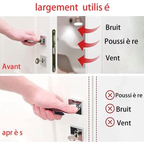 Joints de porte et de fenêtre insonorisés résistants au froid, joints en caoutchouc de type D, joints de porte TPE autocollants insonorisés, joints d'entrée (noir, 10 m)