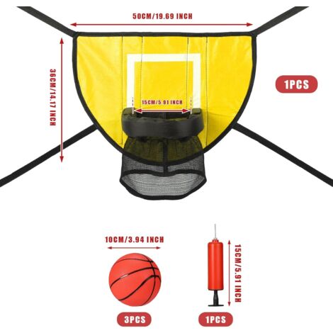 Mini panier de basket-ball pour bureau, avec balles et pompe, décoratif