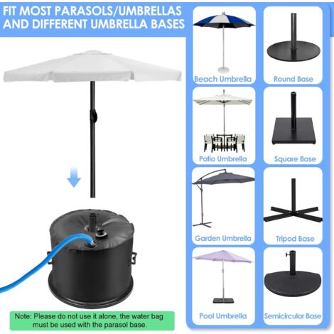 Outsunny Sac De Poids De Base De Parasol 2 Pièces, Poids De Support
