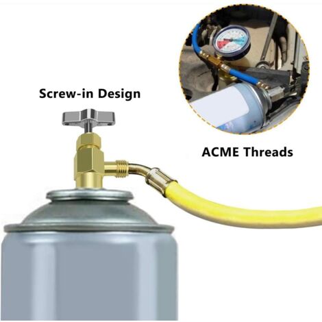 Adaptateur Soupape Réfrigérant Climatisation R410 - 5/16 SAE Mâle à Femelle - Outil De Réfrigération