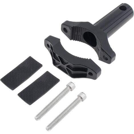 Support De Phare Pour Fourche Avant 50 Mm - En Aluminium Anodisé Noir, Pour Lampe De Vélo Ou Moto