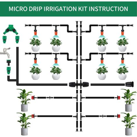 Kit D'irrigation Goutte à Goutte 149 Pièces - Système Arrosage Automatique Jardin 30 M Tuyaux
