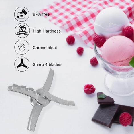 Lame de rechange en acier inoxydable compatible avec les machines à glace de luxe Ninja Creami NC500 NC501, pièces de mélange pour accessoires Ninja Ice Creami HOGA0864-CT
