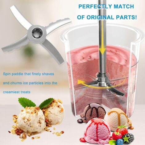Lame de rechange en acier inoxydable compatible avec les machines à glace de luxe Ninja Creami NC500 NC501, pièces de mélange pour accessoires Ninja Ice Creami HOGA0864-CT