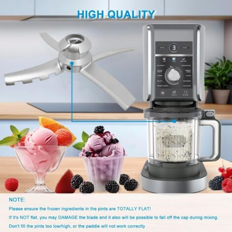 Lame de rechange en acier inoxydable compatible avec les machines à glace de luxe Ninja Creami NC500 NC501, pièces de mélange pour accessoires Ninja Ice Creami HOGA0864-CT