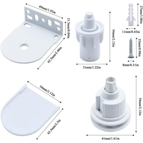 ULEIVA Lot 5 Paires Embouts Blancs Rechange - Compatible Dometic Seitz Store 2000 Caravane Camping-Car