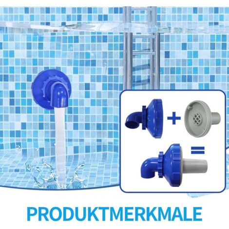 Buse D'Entrée Piscine Réglable 38/32 Mm – Tête Pivotante Pour Piscines Hors Sol à Paroi Acier