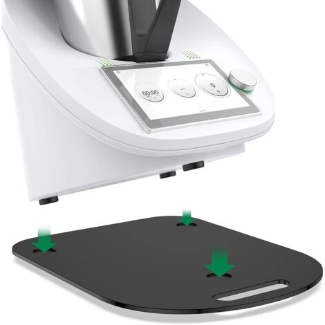 Planche Coulissante en Acrylique Mat Pour Thermomix TM6 TM5: Glisseur Pour un Déplacement Facile, Accessoire Pour Robot de Cuisine Thermomix, Mouvement Rapide(Noir)