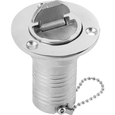 Bouchon Réservoir Carburant Bateau En Acier Inoxydable + Chaîne | Bouchon Remplissage Pont Marine | Pour Bateaux, Camping-cars, Remorques