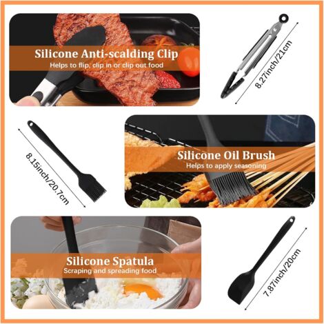 14 Pièces Silicone Accessoires Air Fryer pour FriteuseSilicone Accessoires Air Fryer pour Friteuse,Silicone Moule Air Fryer pour 10.4 L AF500EU, AF500EU Accessoires 1×10.4L+2×5.2L