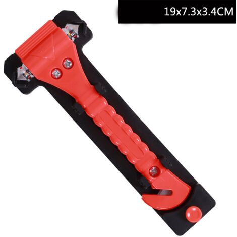 2 En 1 Marteaux De Secours Pour Voiture, Marteau Brise Vitre Voiture, Coupe Ceinture Brise Vitre Kit D'urgence Automobile Avec 2 - Bricolage