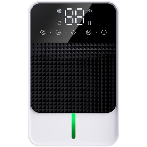 Deshumidificateur d Air 1,8 L, Déshumidificateur Electrique Silencieux Avec Dégivrage/Arrêt Automatique, LED Coloré,Écran LCD Tactile, 450 ml/Jour | Leroy Merlin
