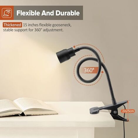 Lampe De Lecture Réglable Lampe De Bureau LED Lampe De Lecture Avec Pince Bras Oscillant En Métal Lampe De Table 10 Niveaux De Luminosité Lampes De Bureau Pour Travail Lecture