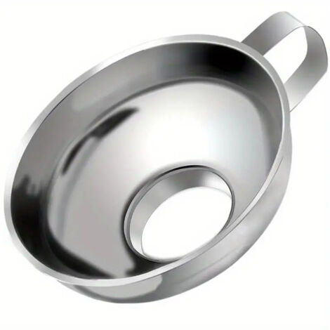 Set De 2 Entonnoirs En Inox Pour Mise En Conserve - Grand (14,8 Cm) Et Petit (10,5 Cm) - Avec Poignée, Accroche-mur