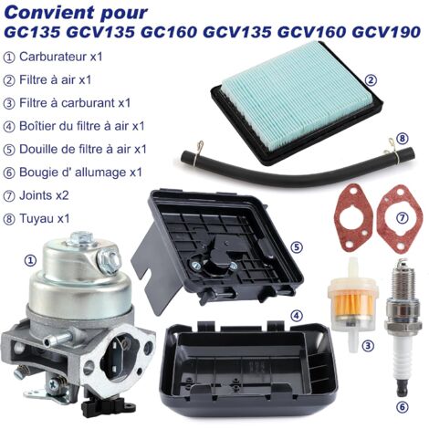 HURI Carburateur + Joints + Filtres Pour Honda GC160 GCV135 GCV160 - Remplace 16100-Z0L-013