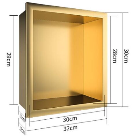 Niche de douche en acier inoxydable sans carrelage