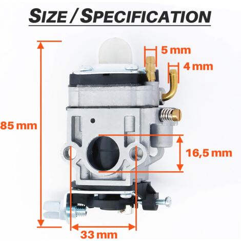 Kit Carburateur Pour Tondeuse à Gazon – Compatible Moteurs 139cc Et 173cc – Améliore Consommation
